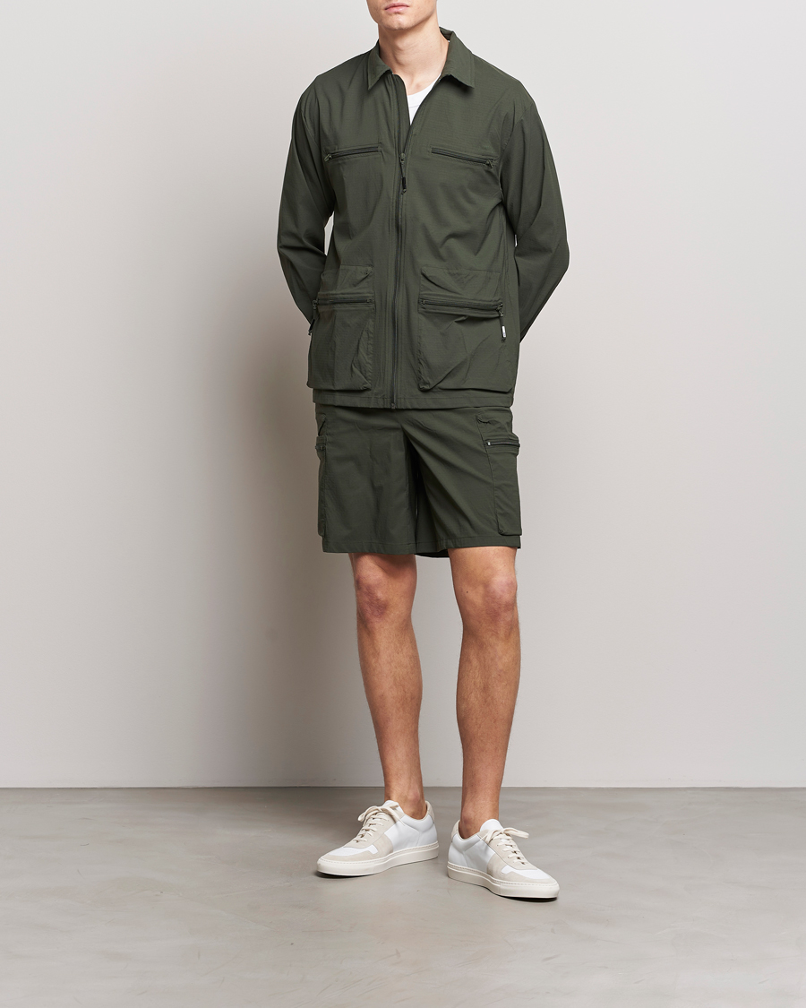 Homme | Chemises | RAINS | Tomar Ripstop Overshirt Green