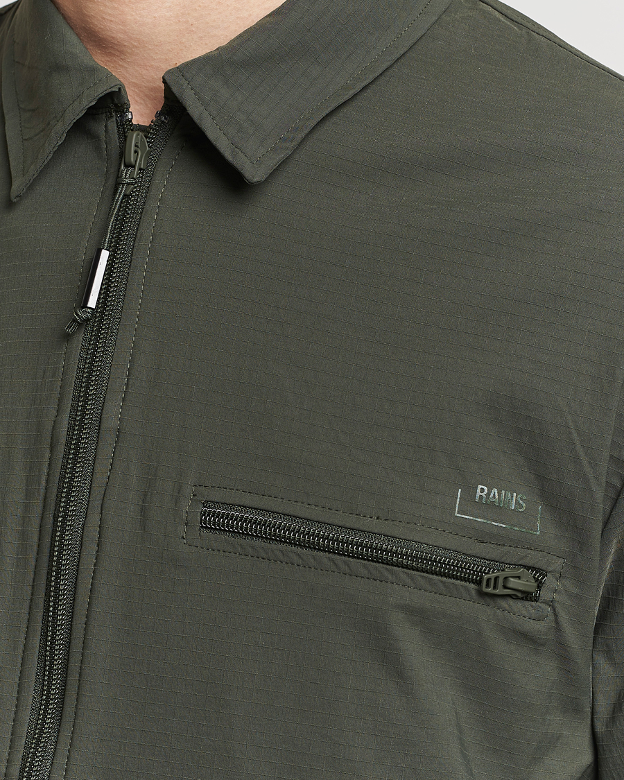 Homme | Chemises | RAINS | Tomar Ripstop Overshirt Green