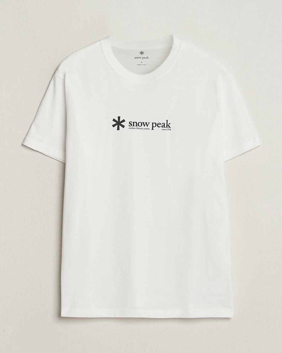 Homme | T-shirts | Snow Peak | Soft Cotton Logo T-Shirt White