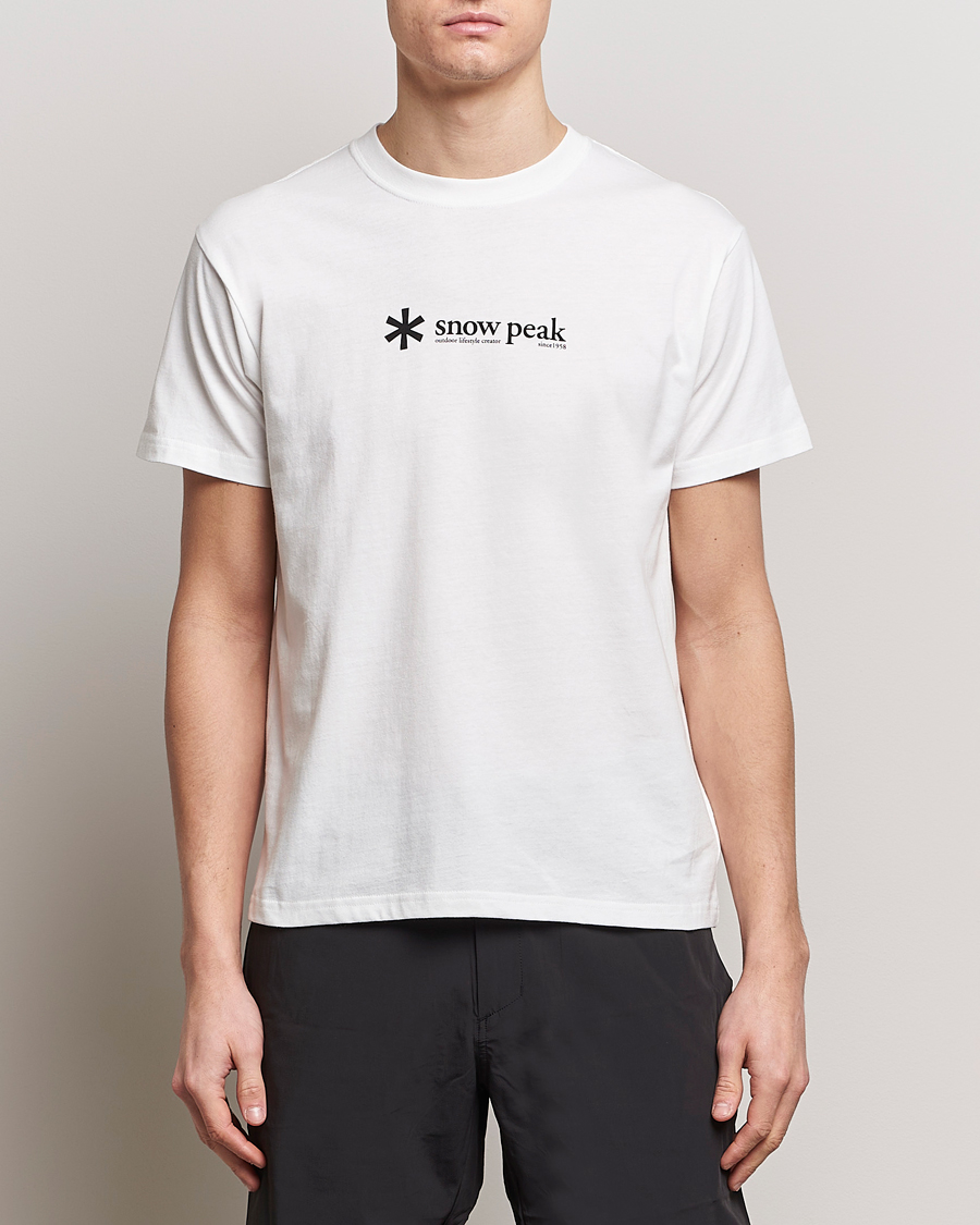 Homme | T-shirts | Snow Peak | Soft Cotton Logo T-Shirt White