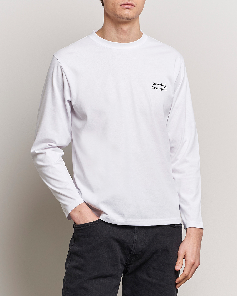 Homme | Vêtements | Snow Peak | Camping Club Long Sleeve T-Shirt White