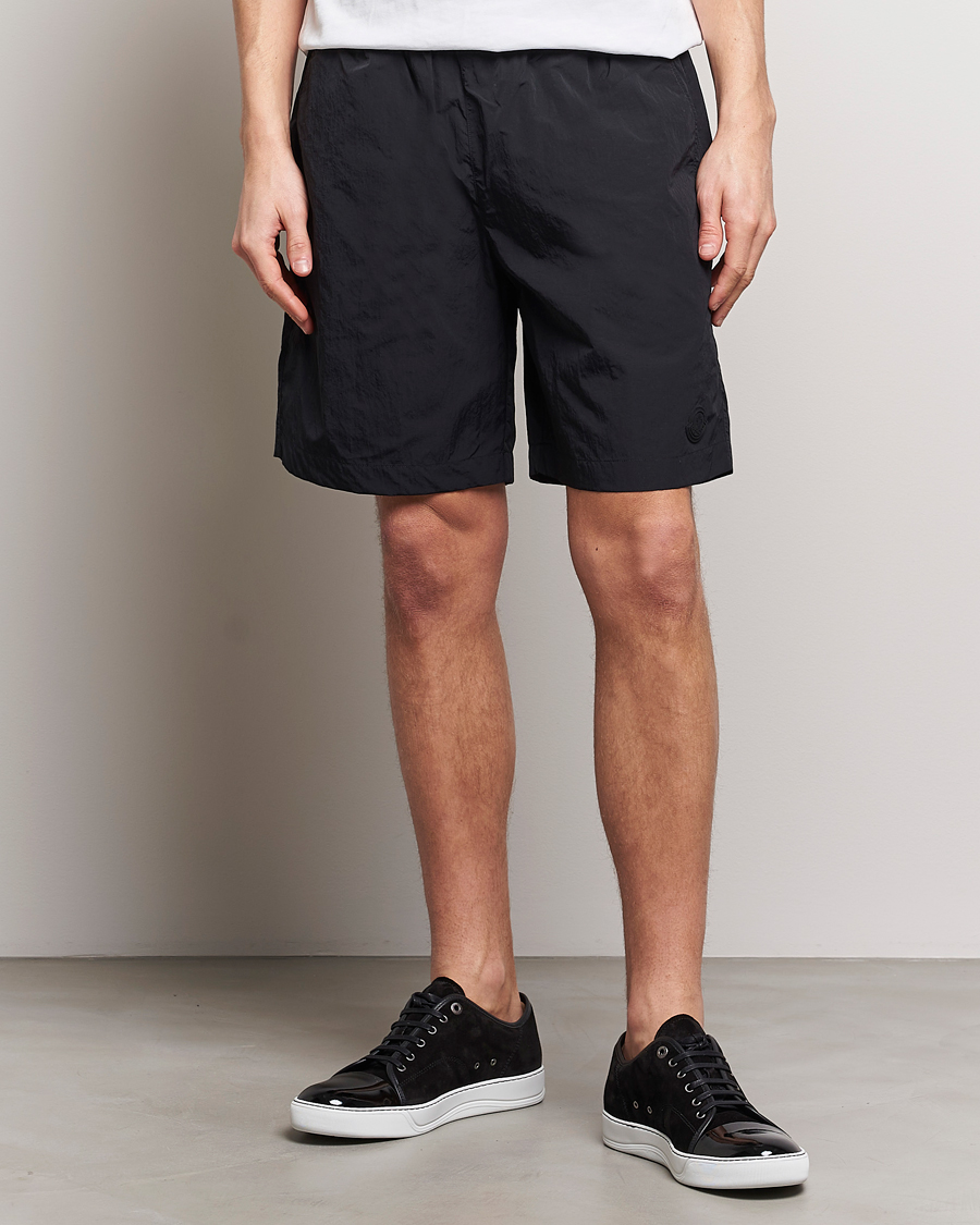 Homme | Maillots De Bain | Moncler | Lettering Logo Swim Shorts Black