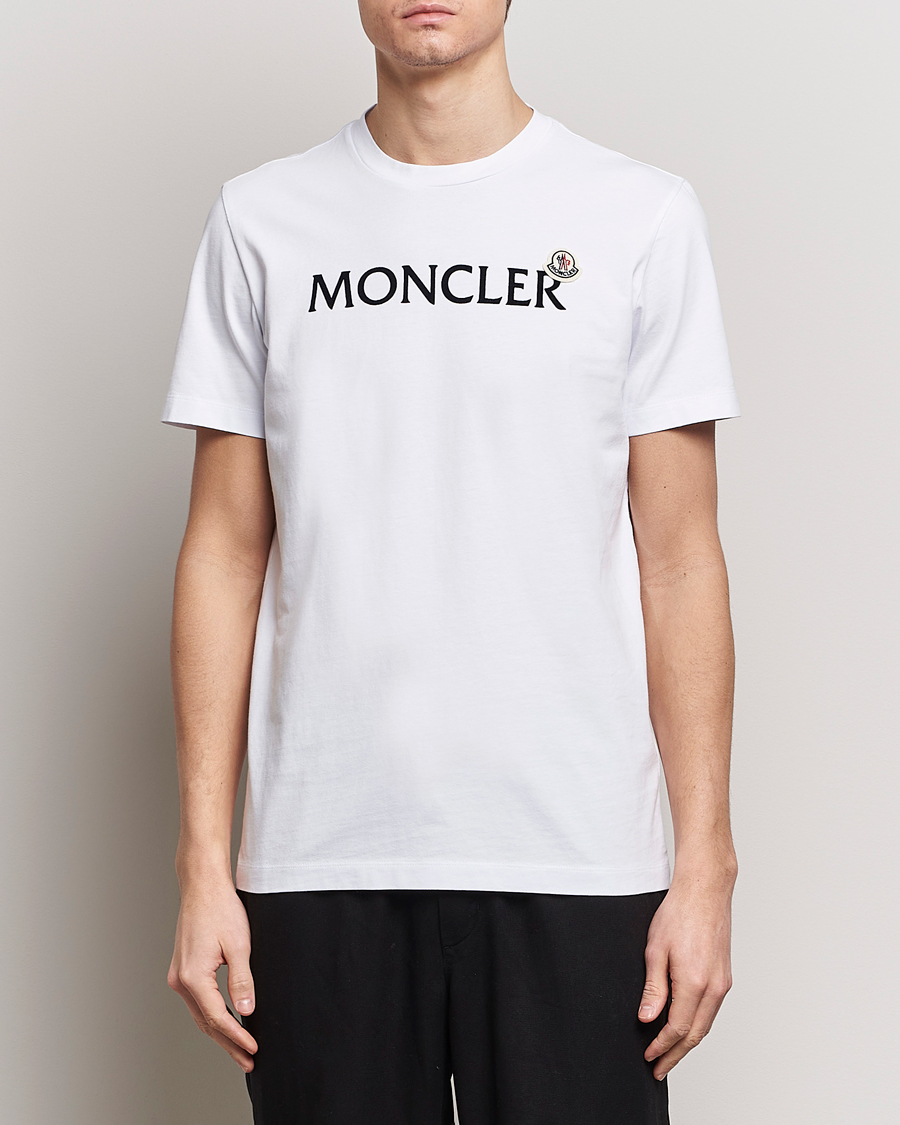 Homme | T-shirts À Manches Courtes | Moncler | Lettering Logo T-Shirt White