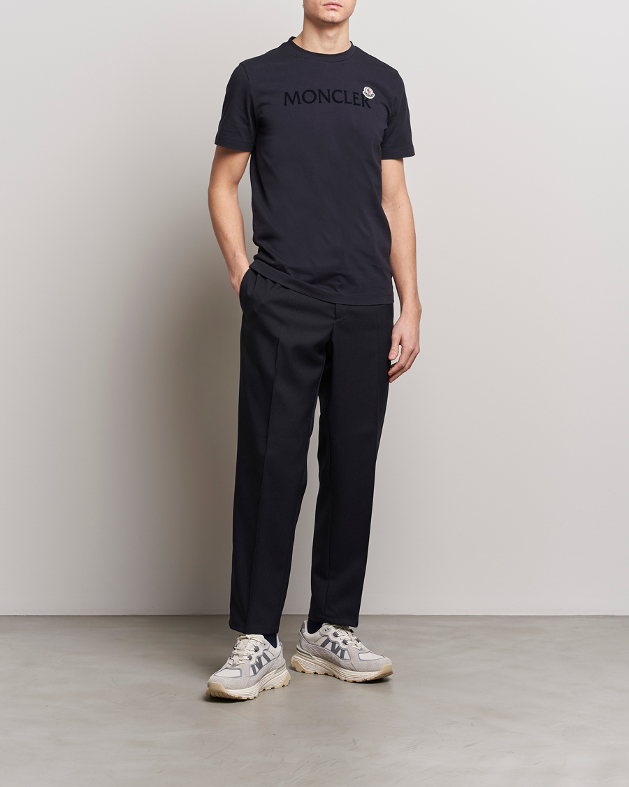 Homme | T-shirts | Moncler | Lettering Logo T-Shirt Navy