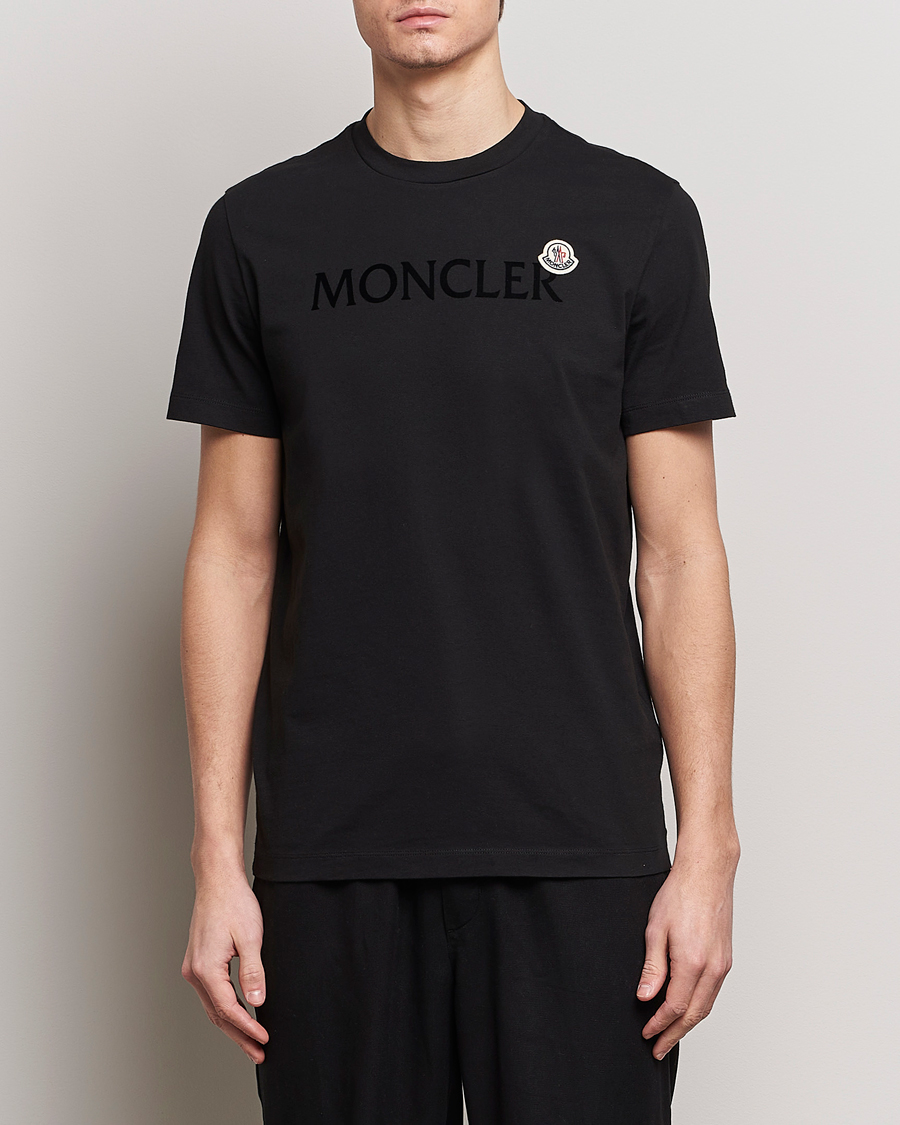Homme | T-shirts À Manches Courtes | Moncler | Lettering Logo T-Shirt Black
