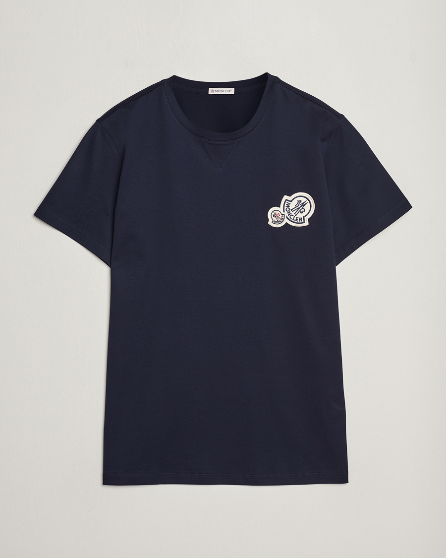 Homme | T-shirts | Moncler | Double Logo T-Shirt Navy