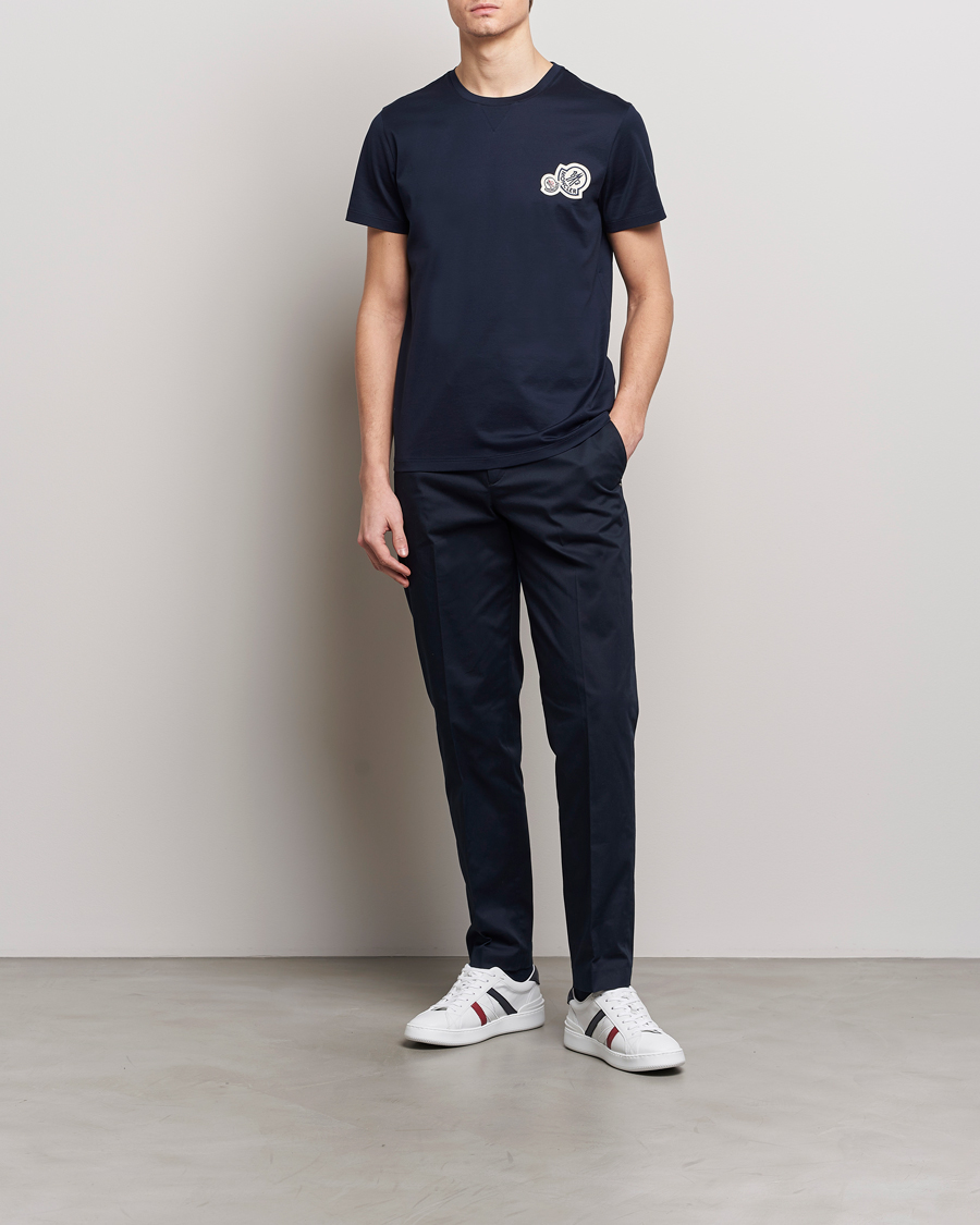 Homme | T-shirts | Moncler | Double Logo T-Shirt Navy