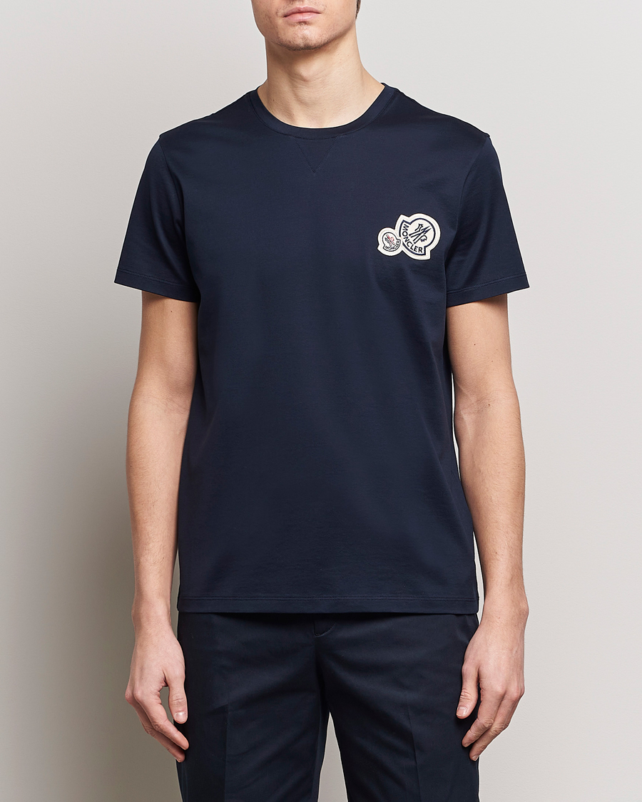 Homme | T-shirts | Moncler | Double Logo T-Shirt Navy