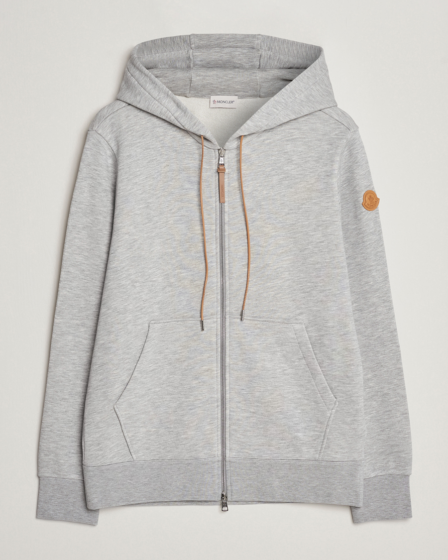 Homme | Pulls Et Tricots | Moncler | Full Zip Hoodie Light Grey