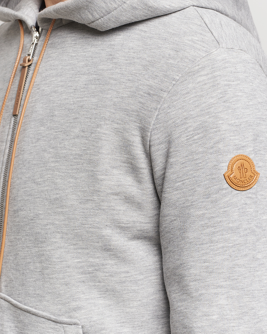 Homme | Pulls Et Tricots | Moncler | Full Zip Hoodie Light Grey
