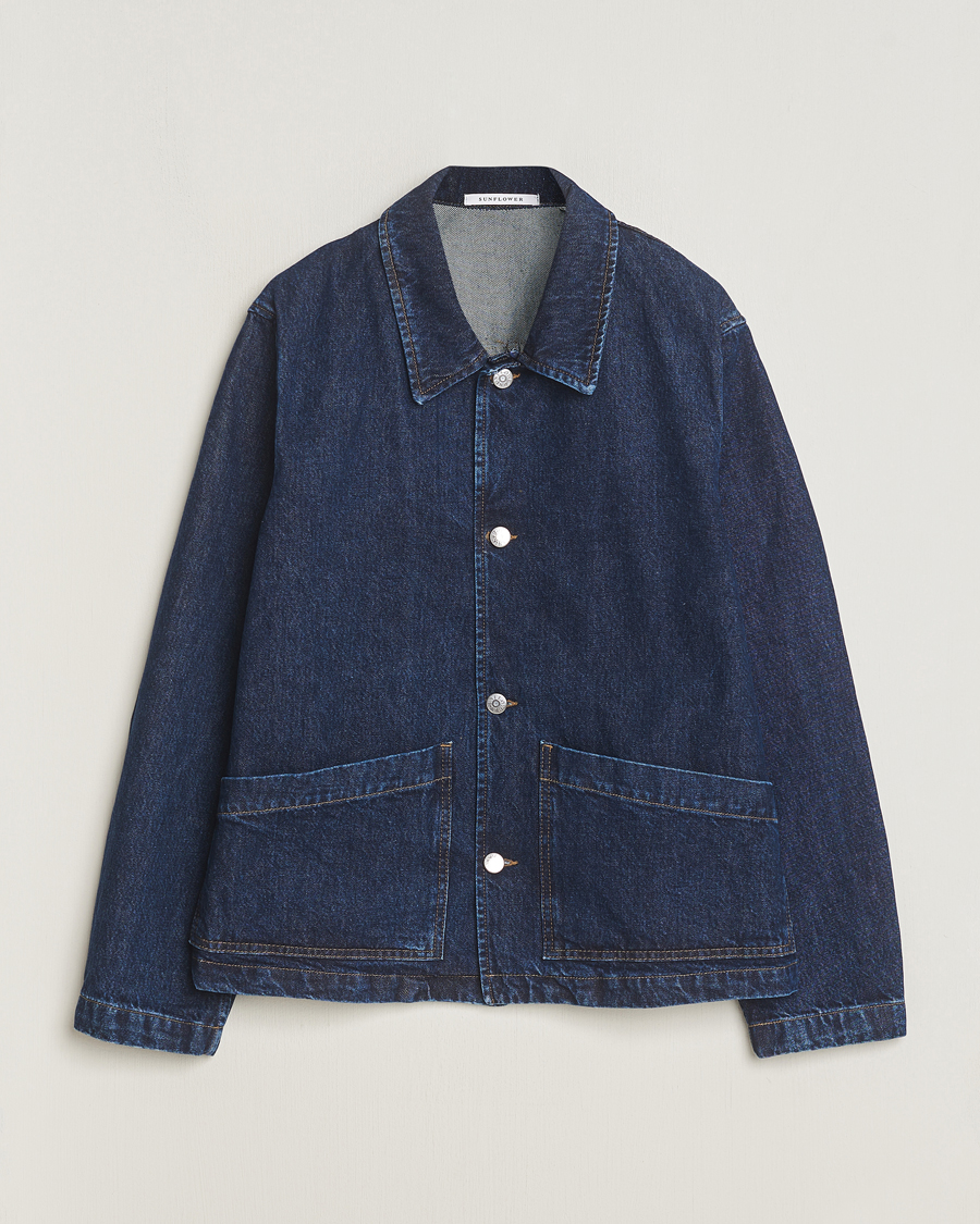 Homme | Manteaux Et Vestes | Sunflower | Denim Worker Jacket Rinse Blue