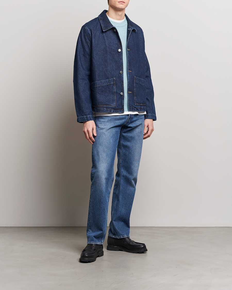 Homme | Manteaux Et Vestes | Sunflower | Denim Worker Jacket Rinse Blue