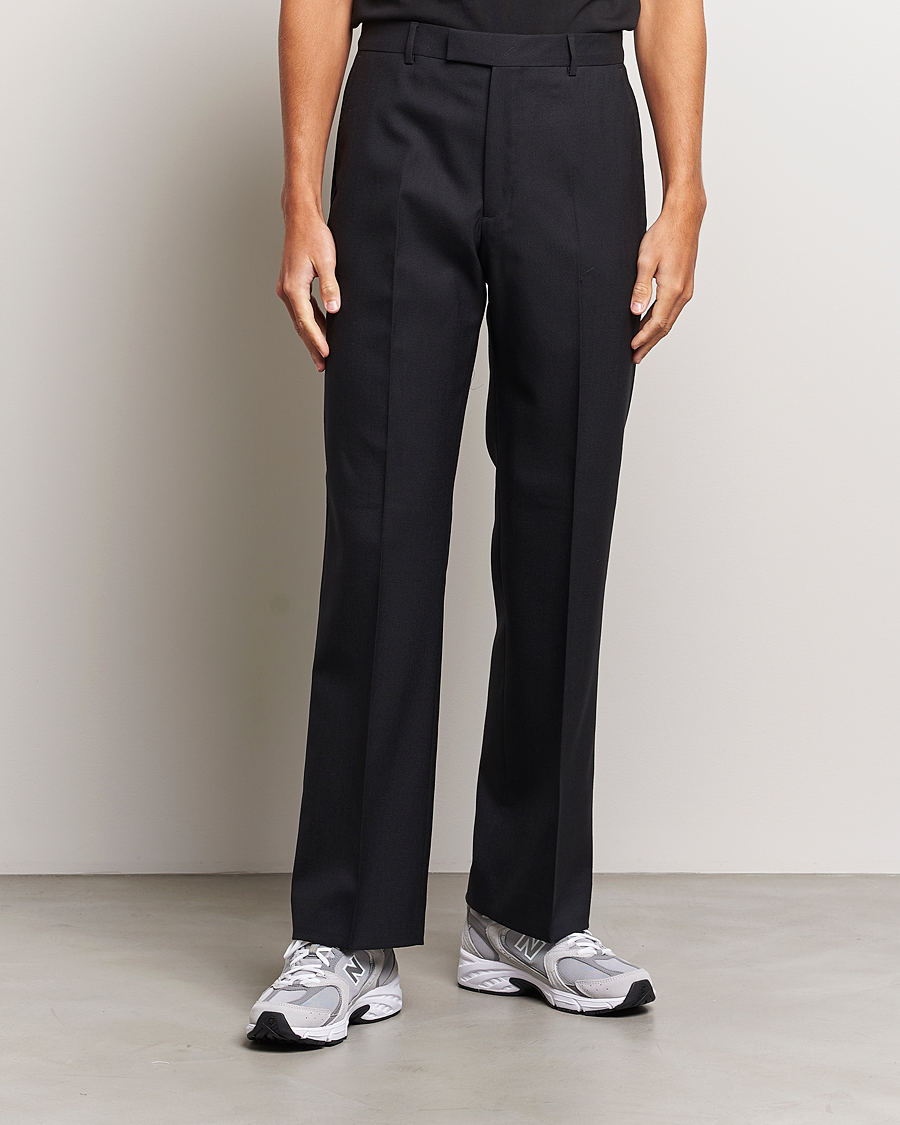Homme | Sections | Sunflower | Straight Wool Trousers Black
