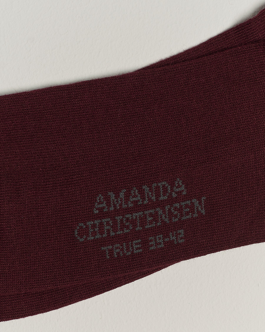 Homme | Chaussettes | Amanda Christensen | 3-Pack True Cotton Socks Bordeaux