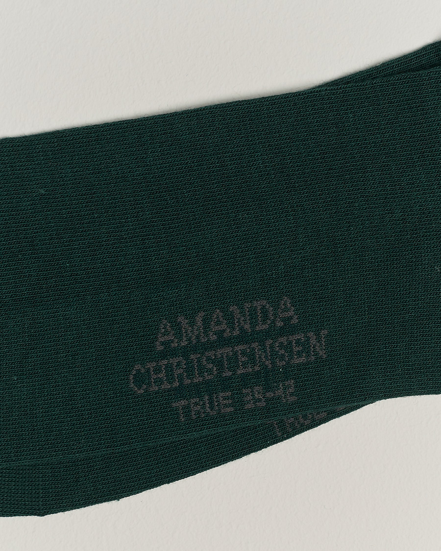 Homme | Chaussettes Quotidiennes | Amanda Christensen | 3-Pack True Cotton Socks Bottle Green
