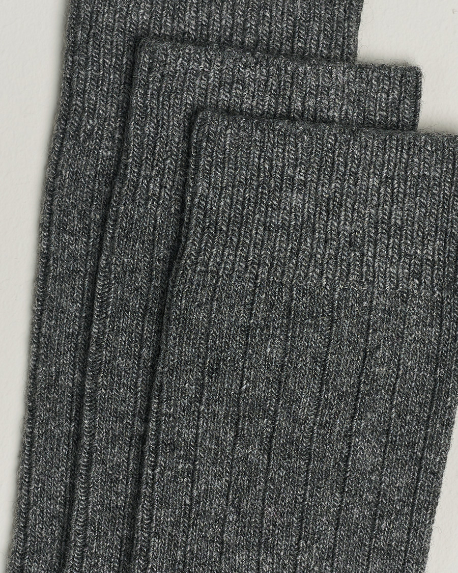 Homme | Chaussettes | Amanda Christensen | 3-Pack Supreme Wool/Cashmere Sock Grey Melange