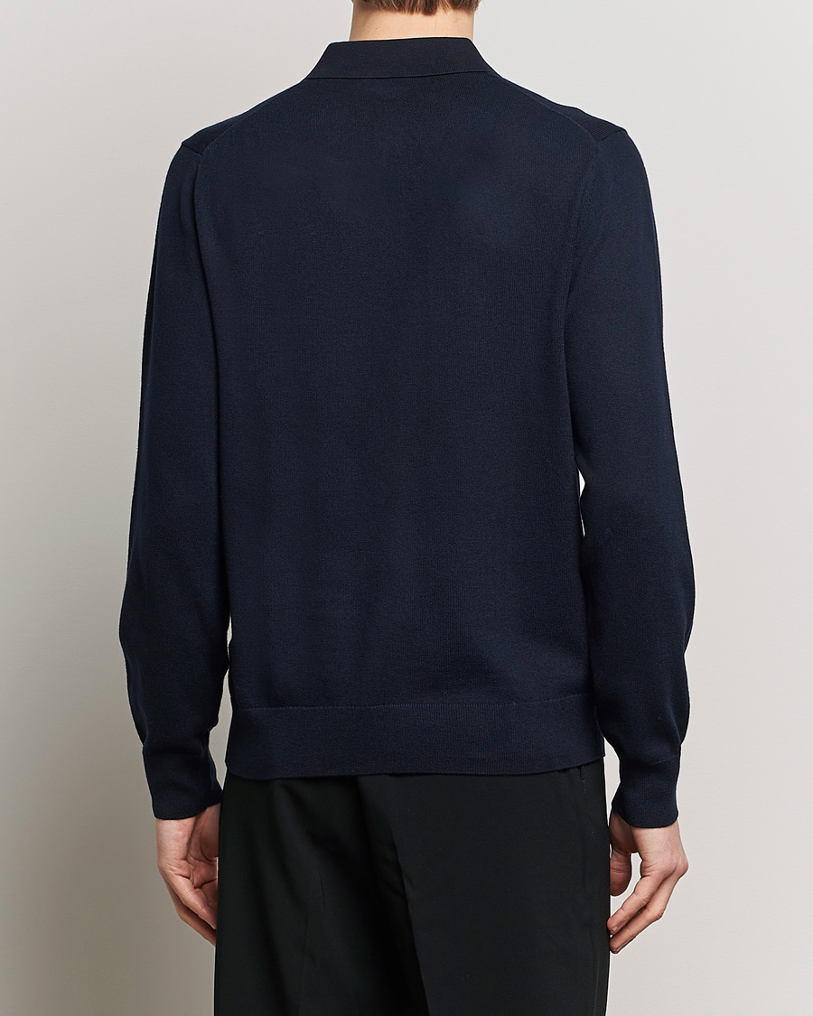 Homme | Pulls Et Tricots | Filippa K | Knitted Polo Shirt Navy