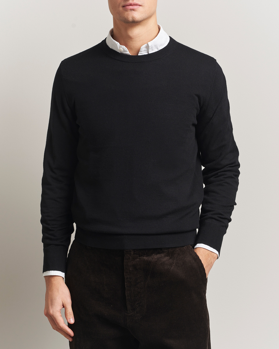 Homme | Pulls Et Tricots | Filippa K | Merino Round Neck Sweater Black