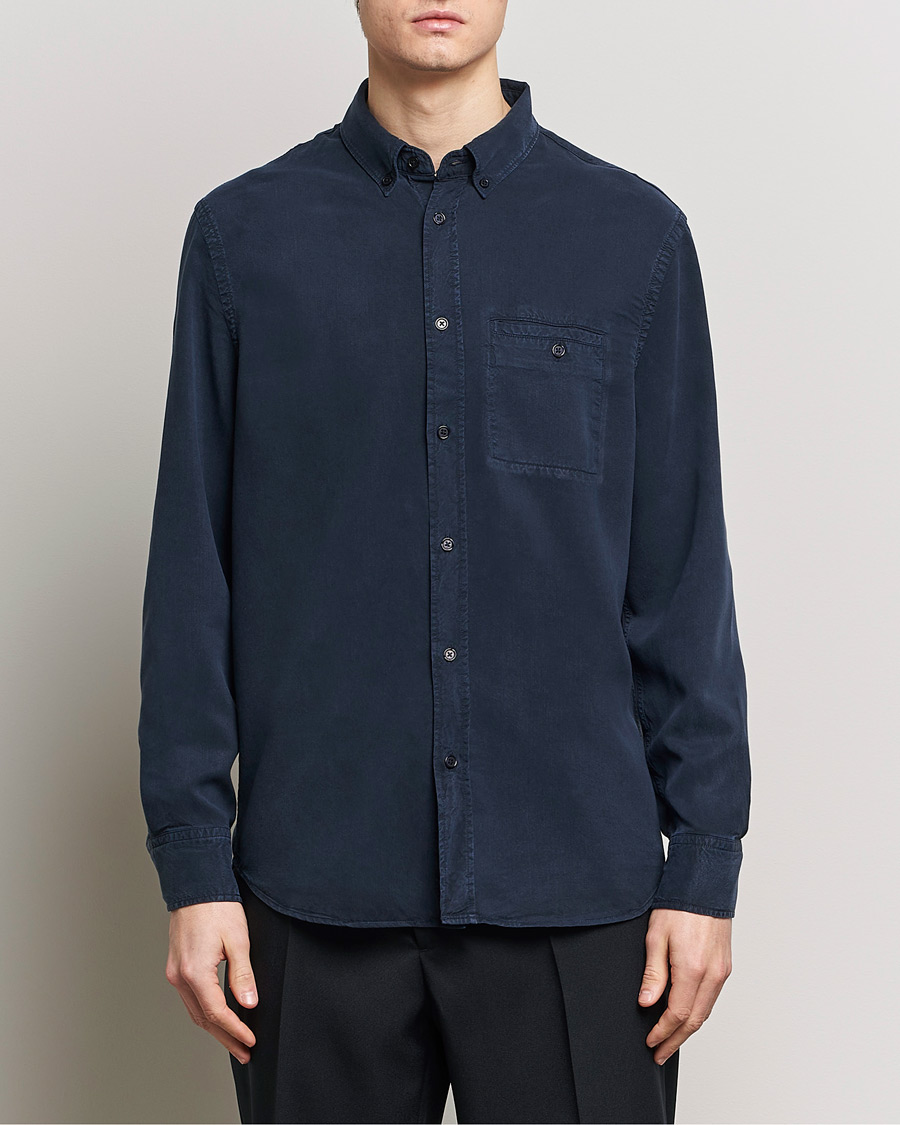 Homme | Chemises Décontractées | Filippa K | Zachary Lyocell Shirt Navy