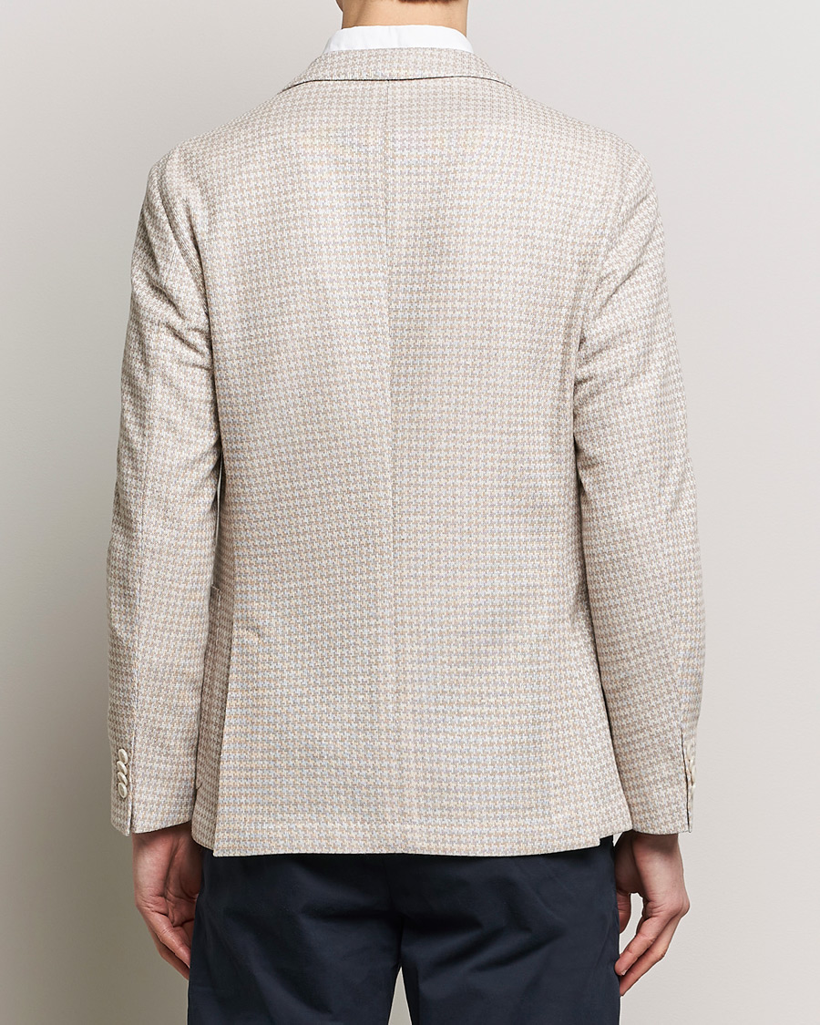 Homme | Blazers | BOSS BLACK | Hanry Jersey Linen Checked Blazer Dark Beige