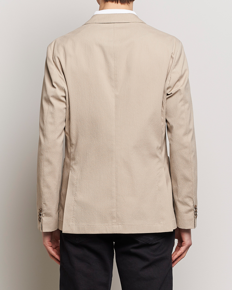 Homme | Blazers | BOSS BLACK | Hanry Cotton Seersucker Blazer Dark Beige