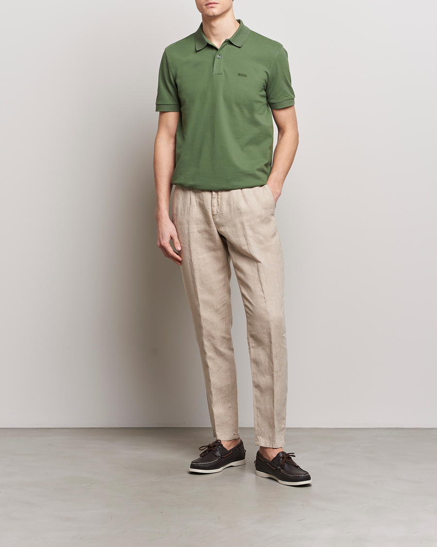 Homme | Pantalons | BOSS BLACK | Genius Slim Fit Linen Pants Dark Beige
