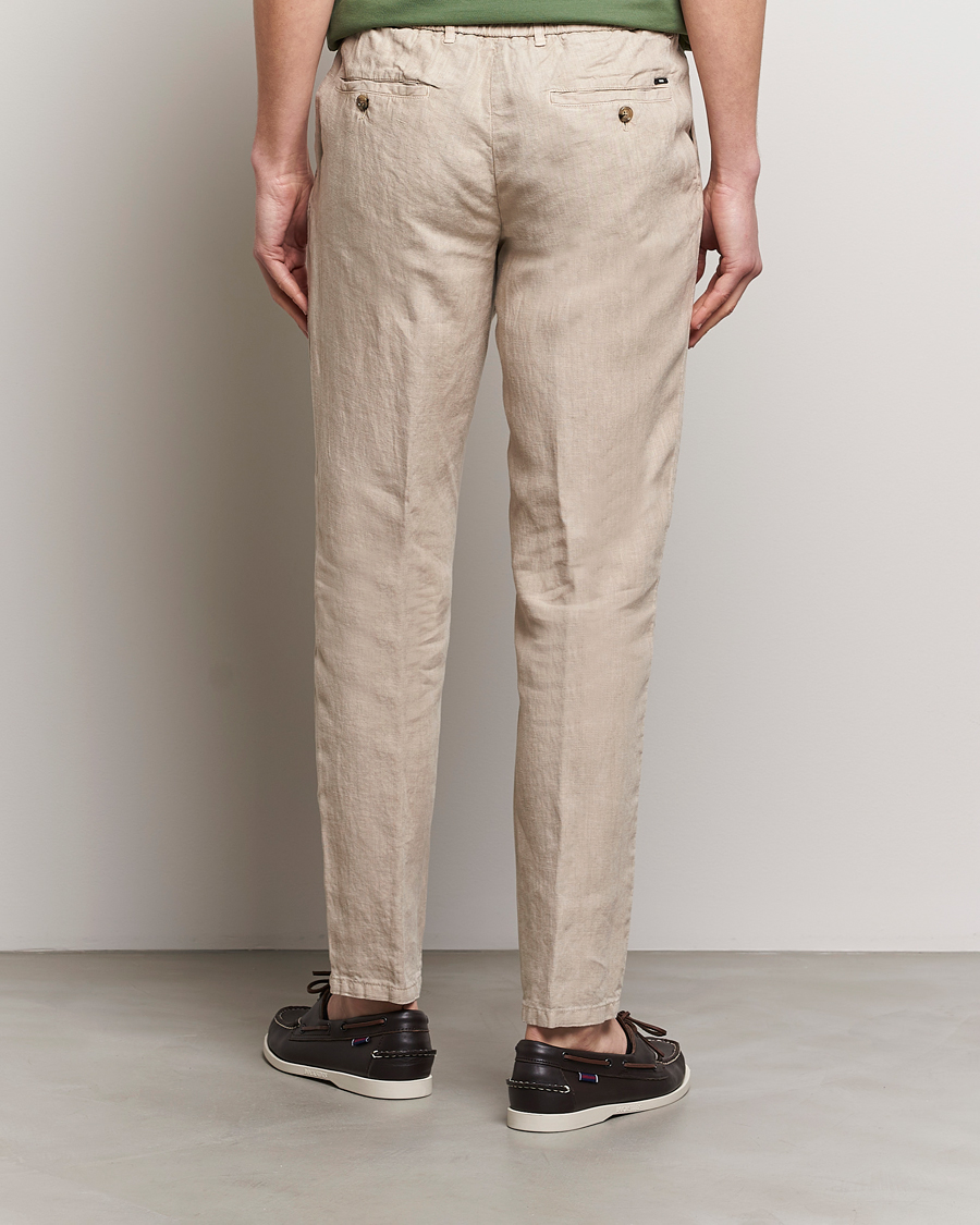 Homme | Pantalons | BOSS BLACK | Genius Slim Fit Linen Pants Dark Beige