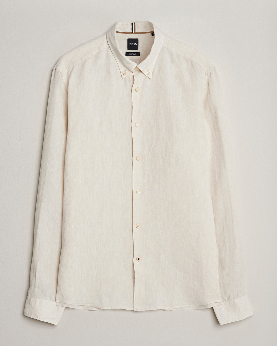 Homme | Chemises | BOSS BLACK | Liam Linen Shirt Open White