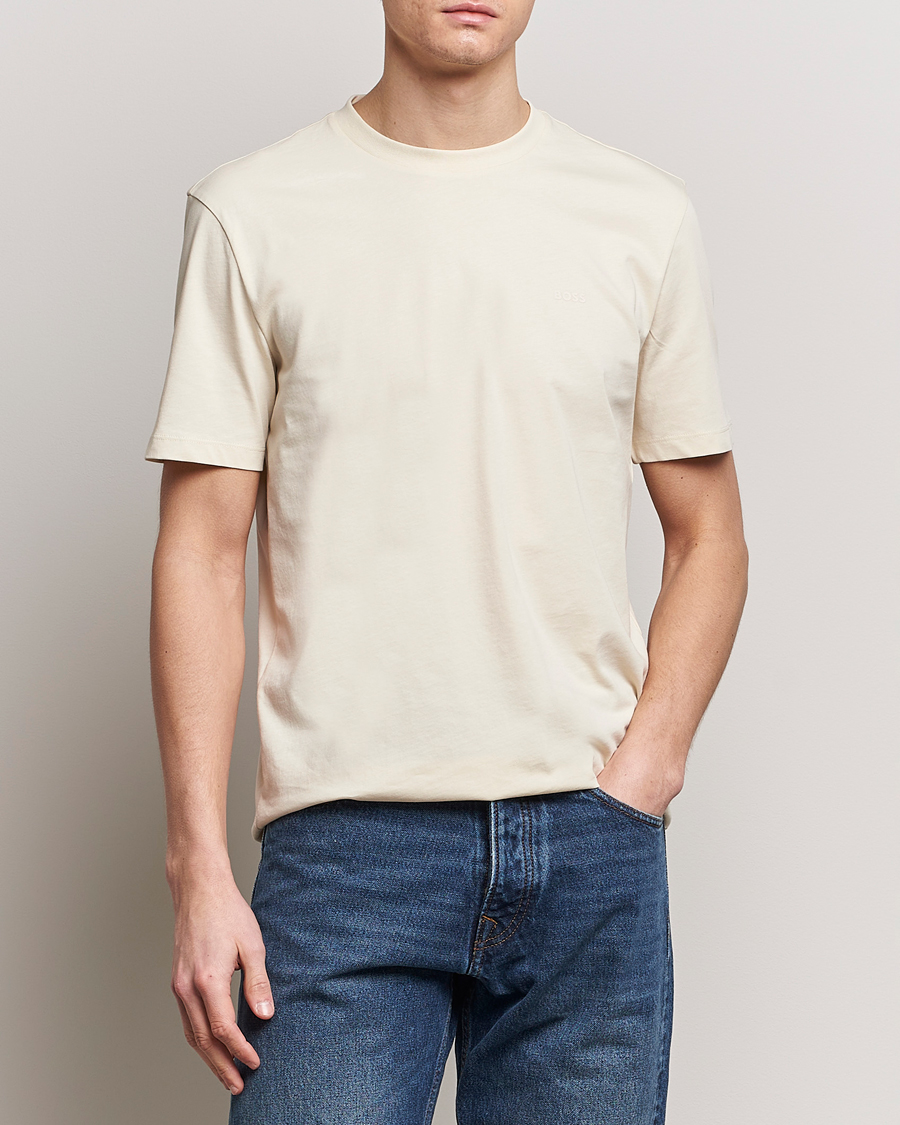 Homme | T-shirts À Manches Courtes | BOSS BLACK | Thompson Crew Neck T-Shirt Open White