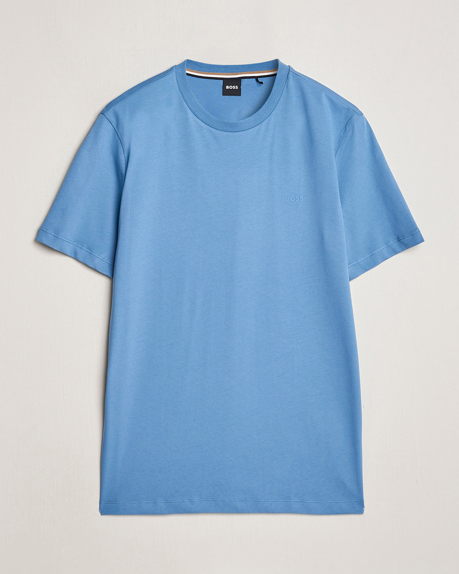 Homme | T-shirts | BOSS BLACK | Thompson Crew Neck T-Shirt Light Blue
