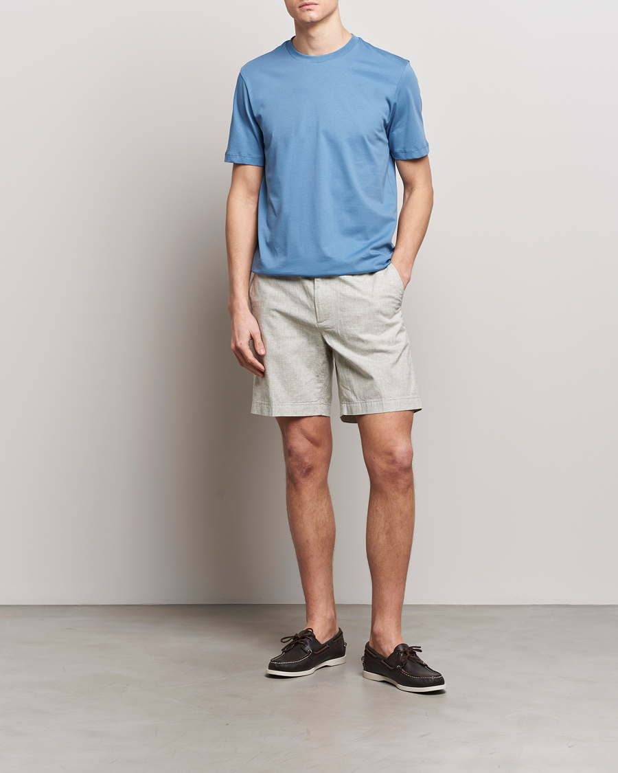 Homme | T-shirts | BOSS BLACK | Thompson Crew Neck T-Shirt Light Blue