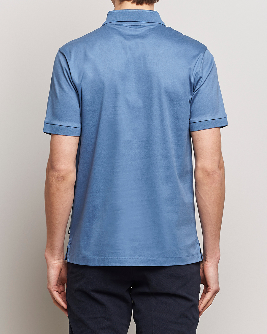 Homme | Polos | BOSS BLACK | Polston Half Zip Polo Light Blue