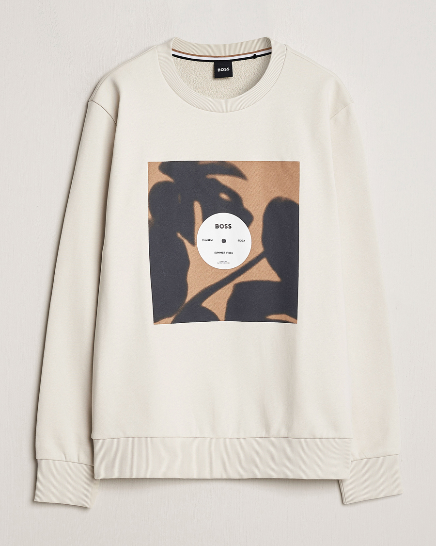 Homme | Pulls Et Tricots | BOSS BLACK | Soleri Logo Sweatshirt Open White