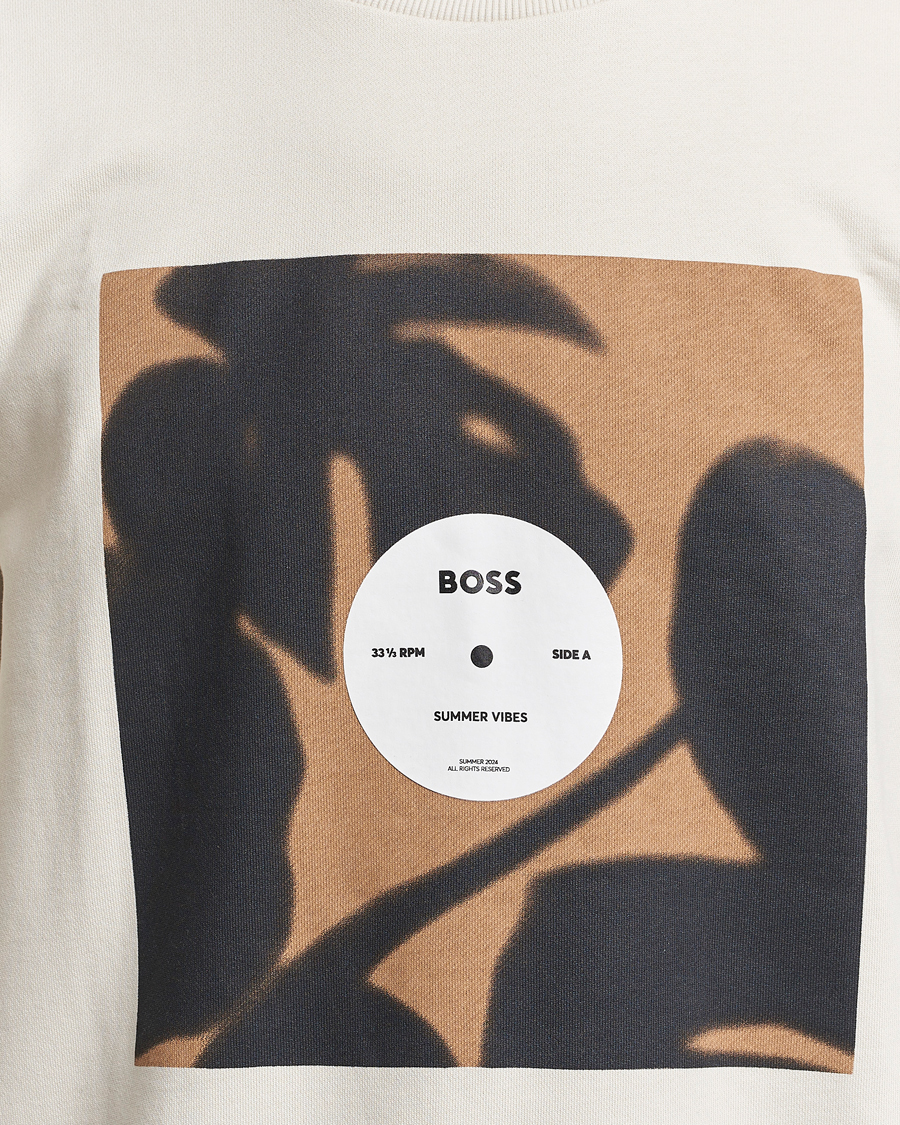 Homme | Pulls Et Tricots | BOSS BLACK | Soleri Logo Sweatshirt Open White