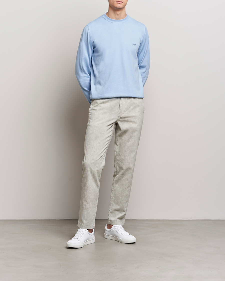 Homme | Pulls Et Tricots | BOSS BLACK | Pacas Crew Neck Pullover Light Blue