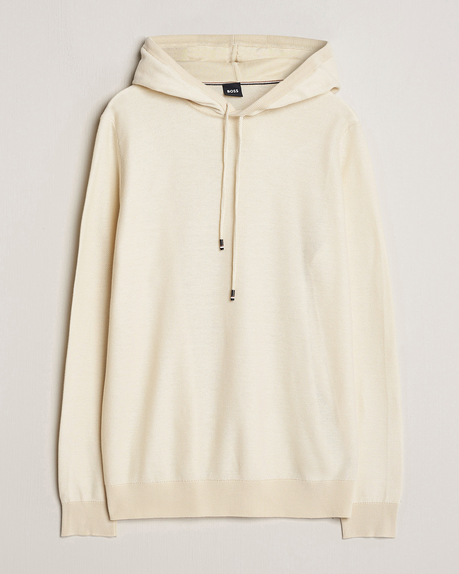 Homme | Pulls Et Tricots | BOSS BLACK | Trapani Hoodie Open White