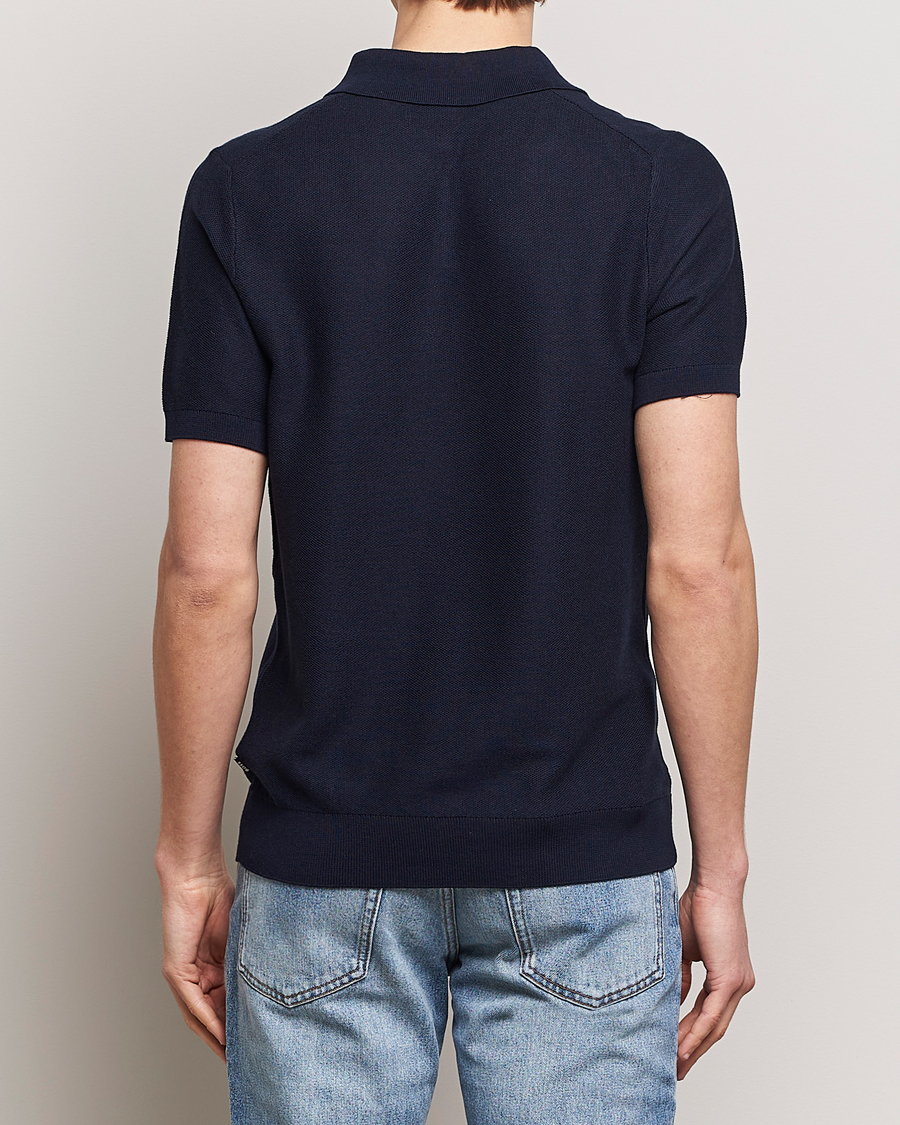Homme | Polos | BOSS BLACK | Tempio Open Collar Polo Dark Blue