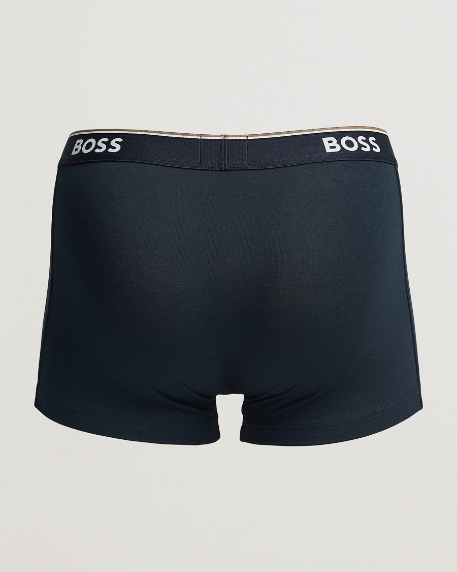 Homme | Sous-Vêtements Et Chaussettes | BOSS BLACK | 3-Pack Cotton Trunk Black/White/Blue