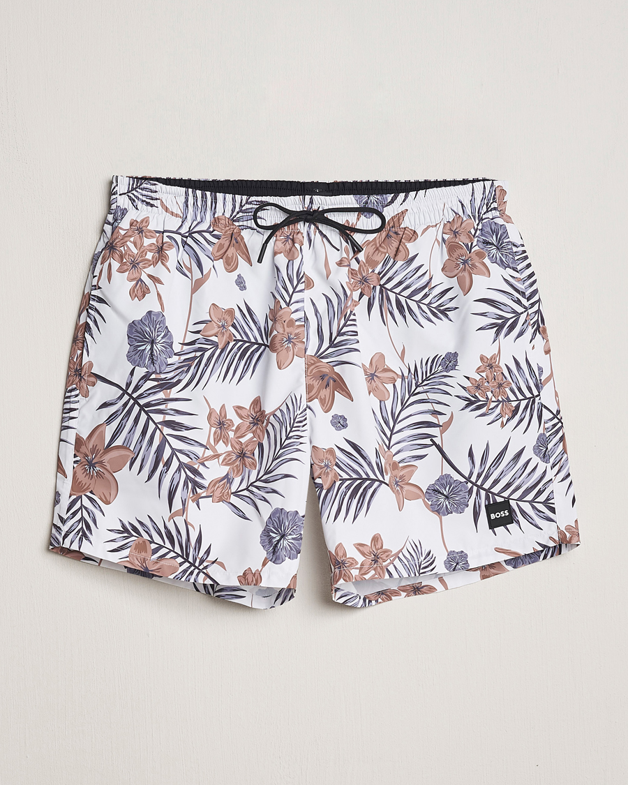Homme | Maillots De Bain | BOSS BLACK | Piranha Swimshorts White