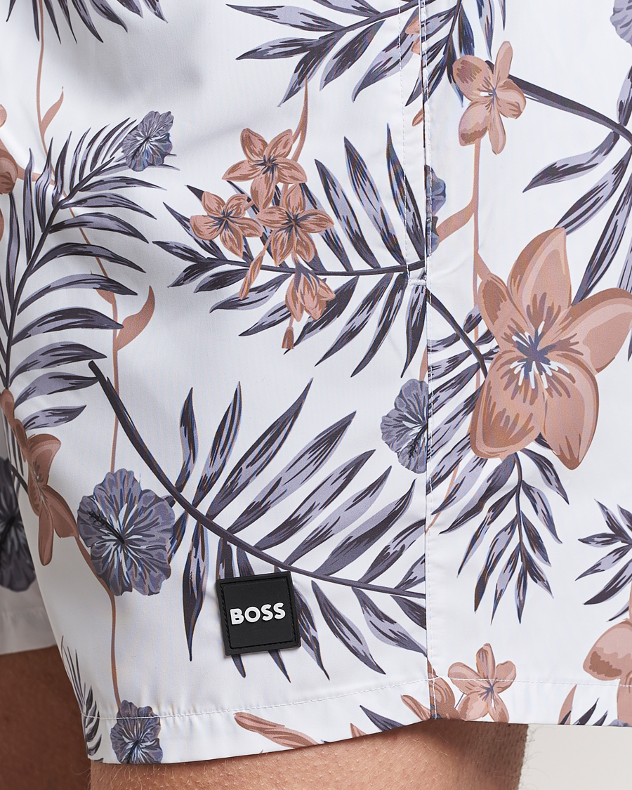 Homme | Maillots De Bain | BOSS BLACK | Piranha Swimshorts White