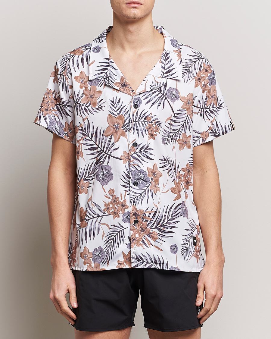 Homme | Chemises À Manches Courtes | BOSS BLACK | Short Sleeve Printed Open Collar Shirt White