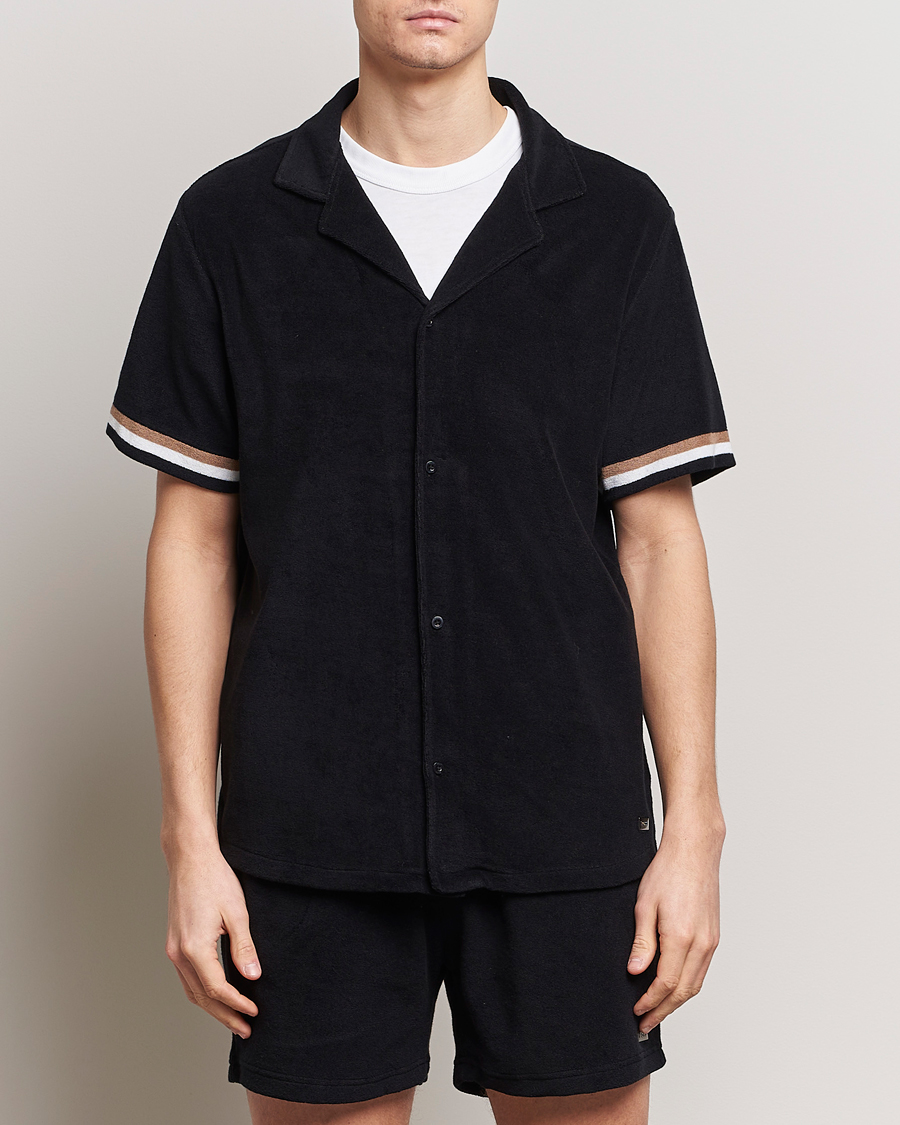 Homme | Chemises À Manches Courtes | BOSS BLACK | Short Sleeve Terry Shirt Black