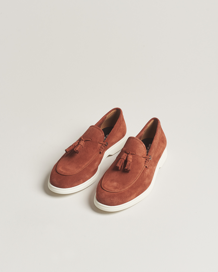 Homme | BOSS BLACK Sienne Tassle Loafer Suede Open Brown | BOSS BLACK | Sienne Tassle Loafer Suede Open Brown
