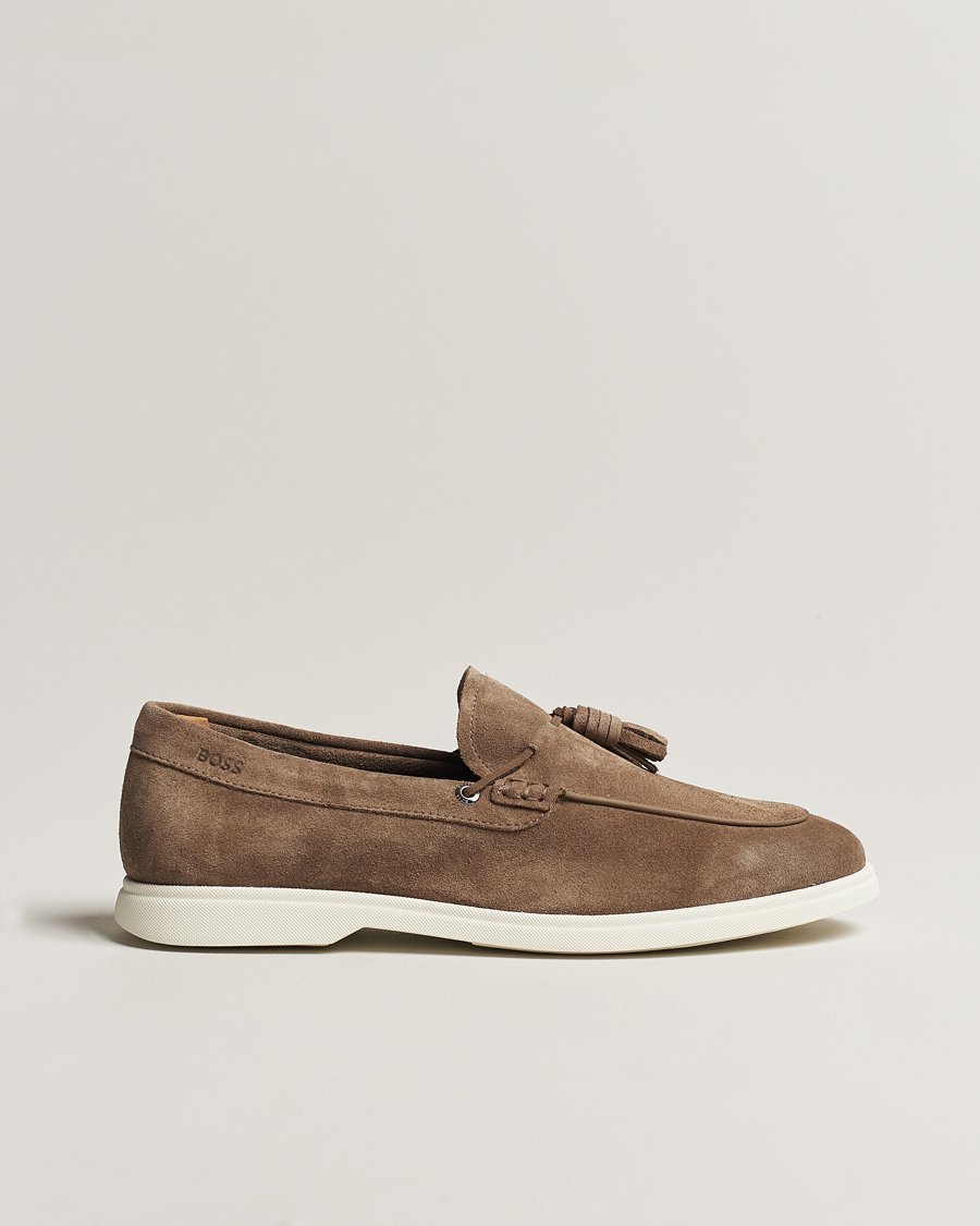 Homme | BOSS BLACK Sienne Tassle Loafer Suede Medium Beige | BOSS BLACK | Sienne Tassle Loafer Suede Medium Beige
