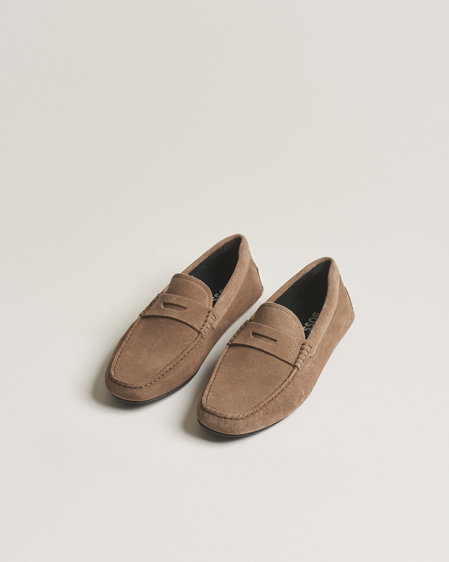 Homme | BOSS BLACK Noel Car Shoe Suede Medium Beige | BOSS BLACK | Noel Car Shoe Suede Medium Beige