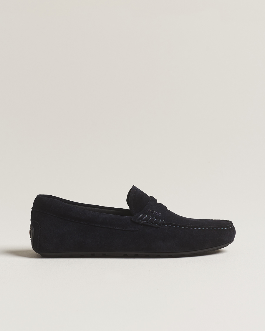Homme | BOSS BLACK Noel Car Shoe Suede Dark Blue | BOSS BLACK | Noel Car Shoe Suede Dark Blue