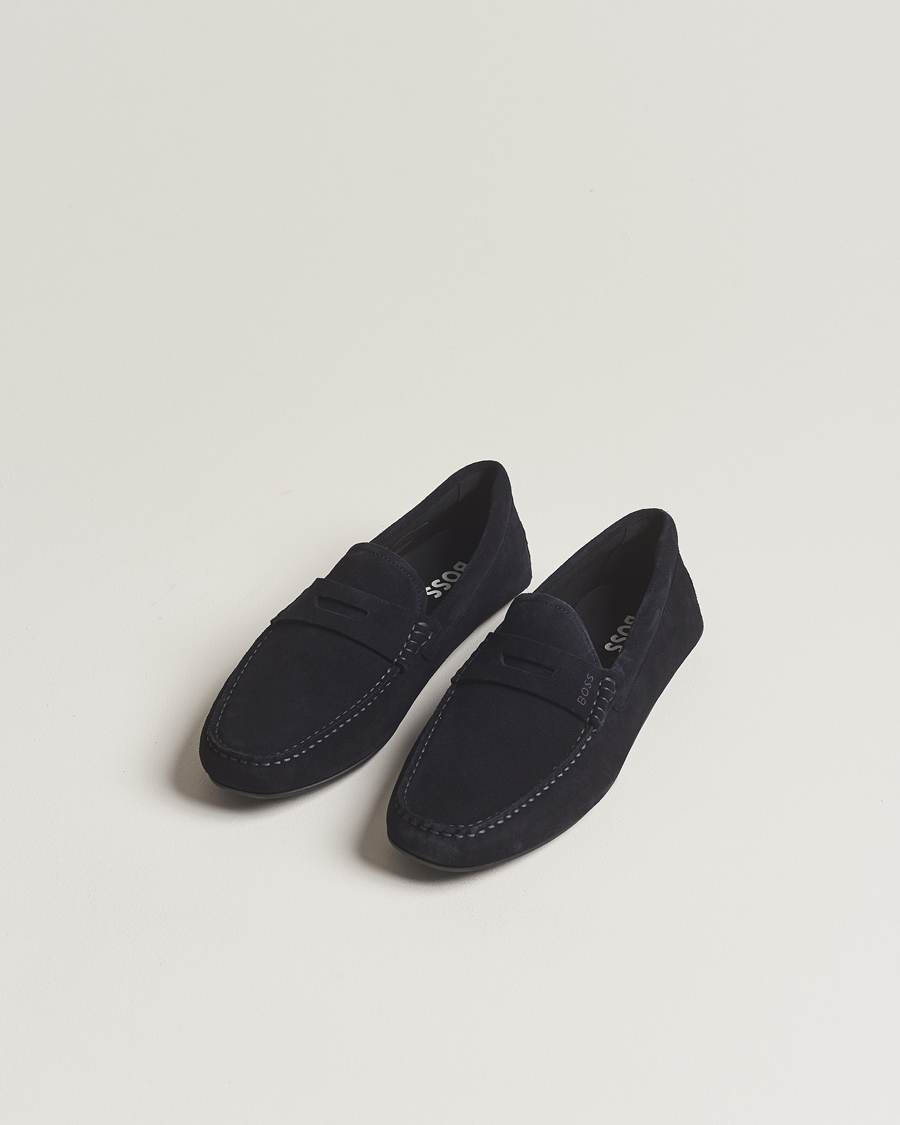 Homme | Chaussures | BOSS BLACK | Noel Car Shoe Suede Dark Blue