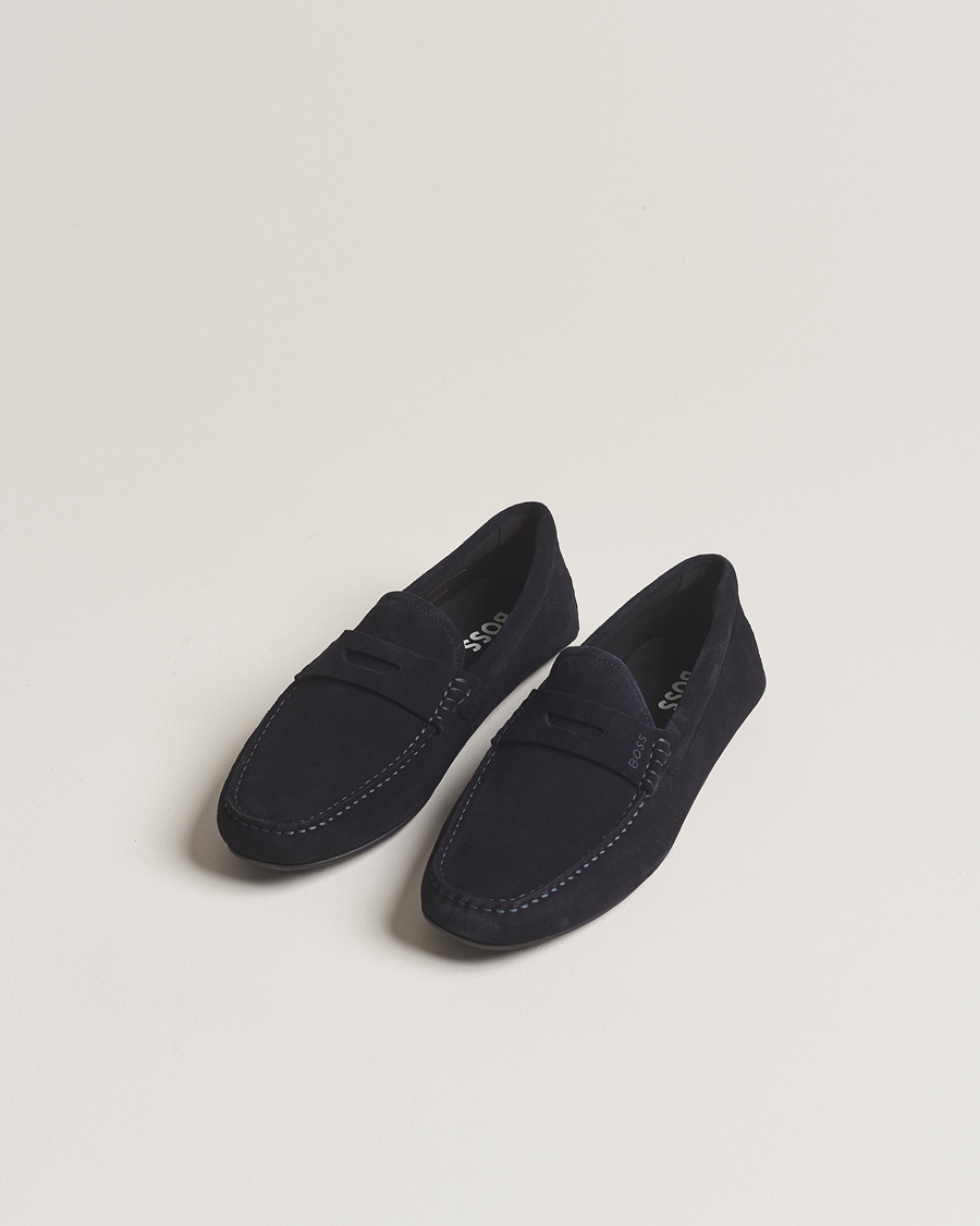 Homme | BOSS BLACK Noel Car Shoe Suede Dark Blue | BOSS BLACK | Noel Car Shoe Suede Dark Blue