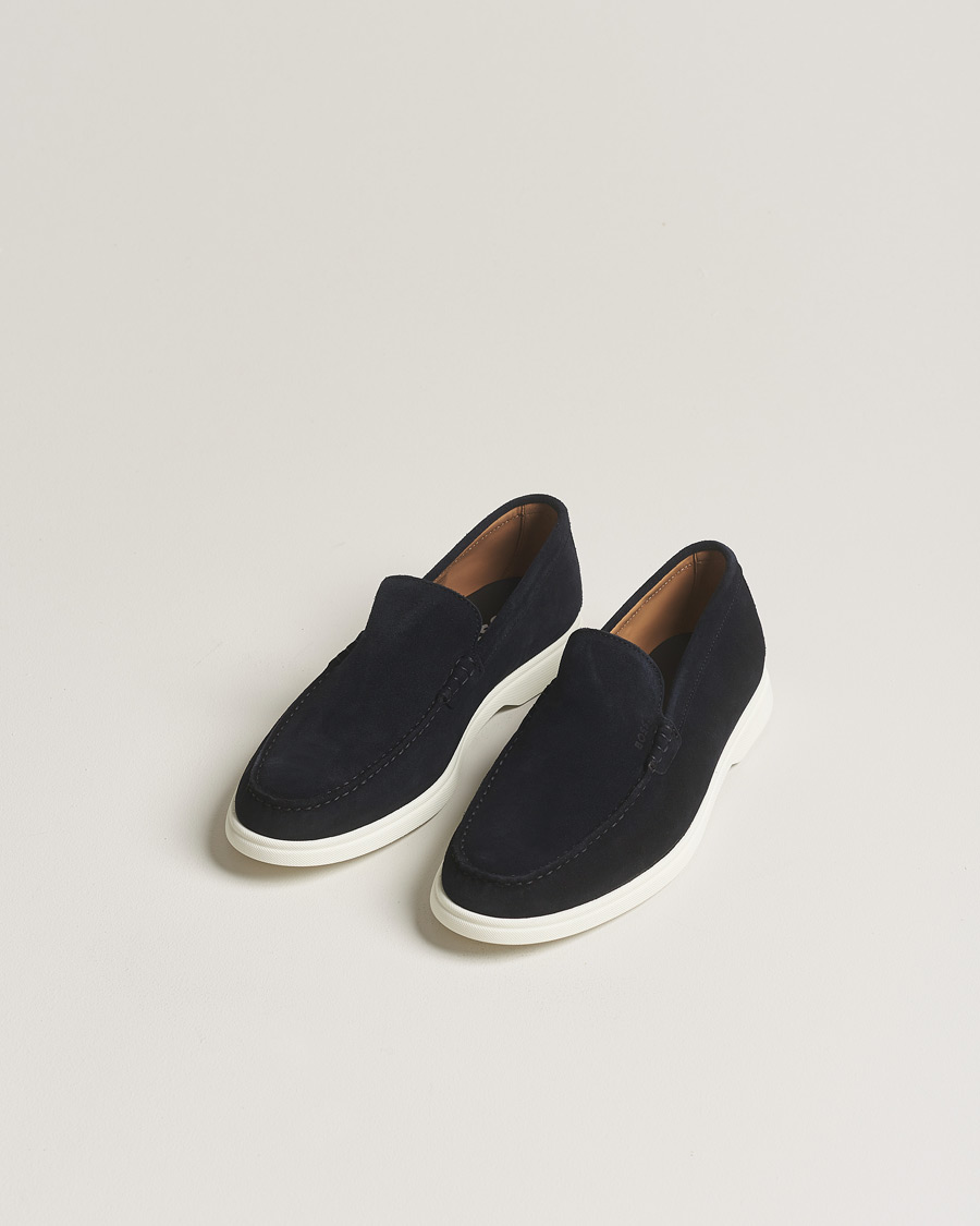 Homme | Chaussures | BOSS BLACK | Sienne Suede Loafer Dark Blue