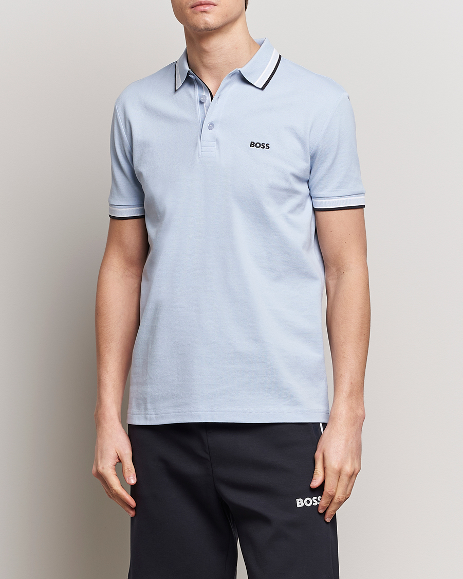 Homme |  | BOSS GREEN | Paddy Jersey Polo Light Blue